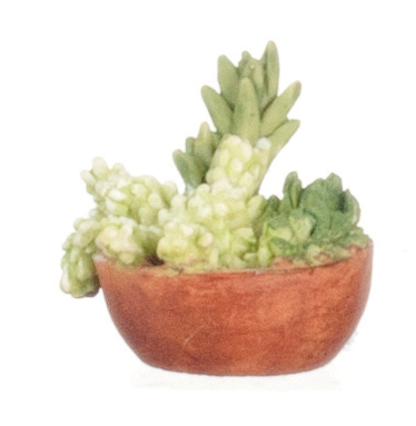 Dollhouse Miniature Resin Succulent Planter Bowl